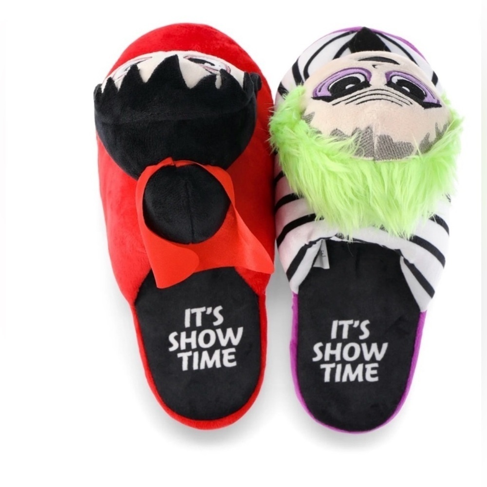 Warner Bros. Character Slippers - Purple and Red Beetlejuice Women's Slippers - Picture 4 of 12